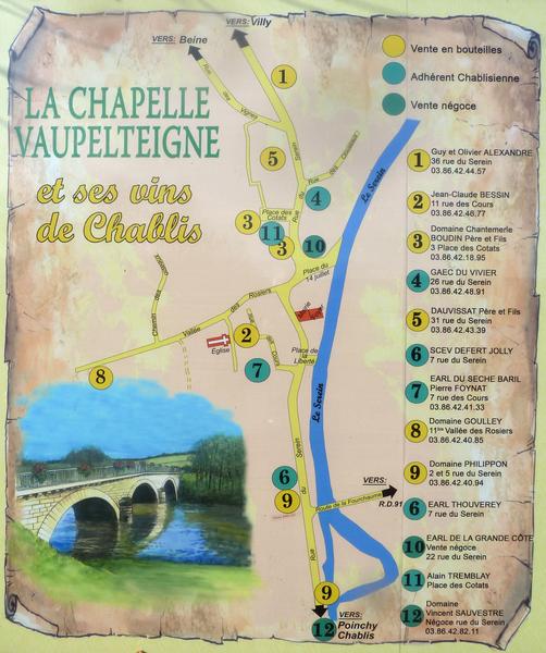 Carte des viticulteurs de la Chapelle Vaupelteigne